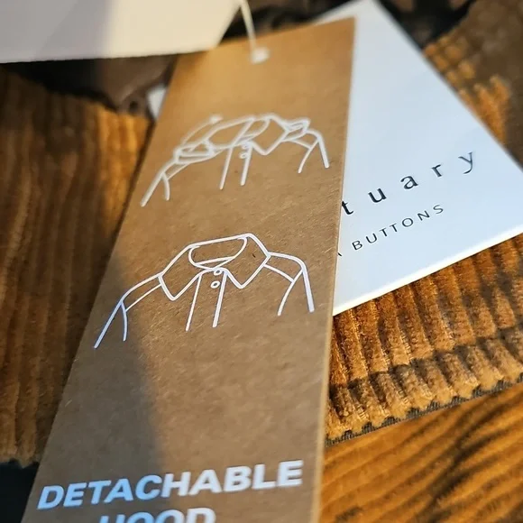 Sanctuary Size S Weather Resistant Jacket Corduroy Trim Utility Style Hooded - Picture 13 of 13